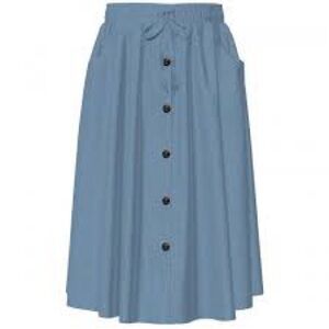 LuLaRoe Marsha Blue Chambray Midi Skirt